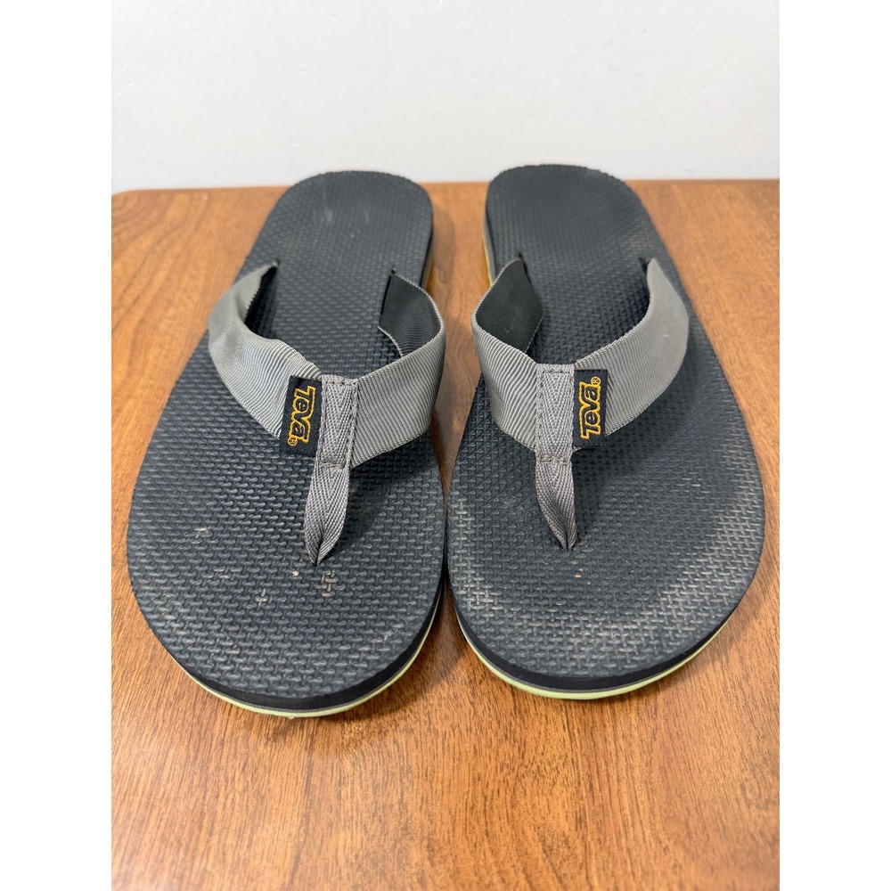 Teva Mush II Men's Flip Flops Grey Black Thong Sandals Size 9